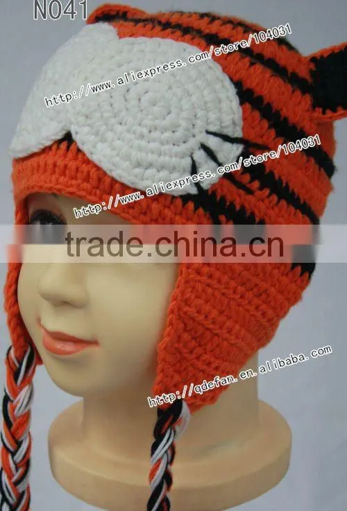 crochet hats tiger hat with cat ears tiger crochet beanie