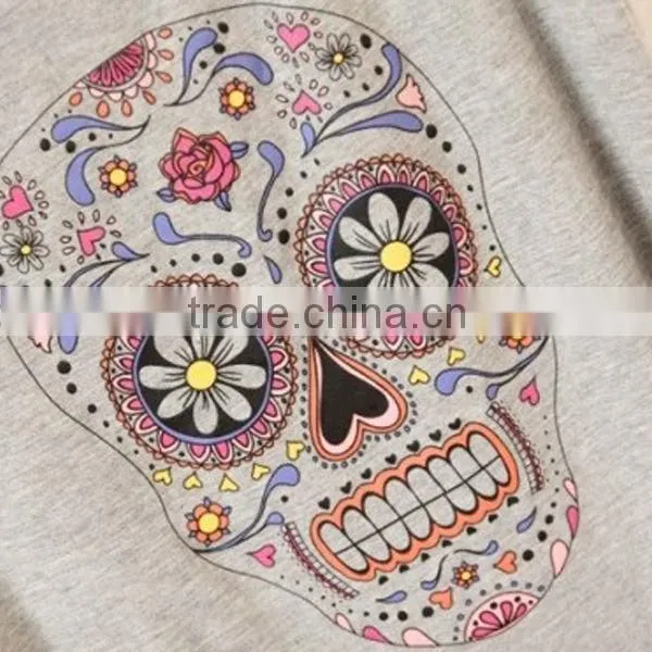 Skull pattern sleeveless t shirt (lyt010277)