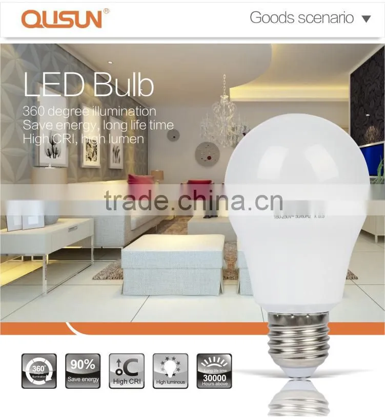 Factory Price 12W Aluminum Surrounded with PC lamp bulb led 12w