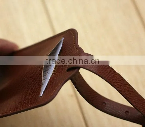 china cheap custom leather travel luggage tag,custom PU leather luggage tag for trip