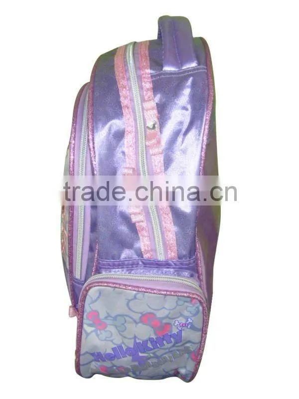 2015 Hello Kitty purple designed shool backpack