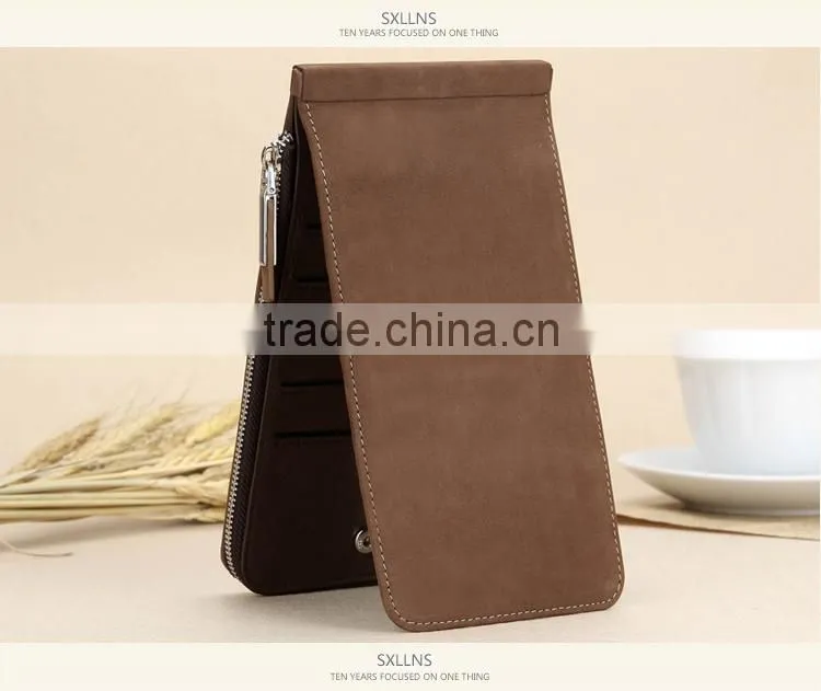 2015 Most popular fashion hot sell leather money clip credit card holder