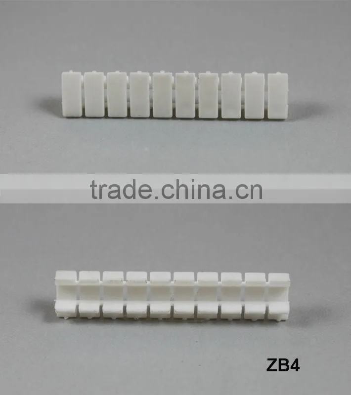 ZB4 ZB6 ZB8 10B Blank Strip Markers for DIN Rail Mounted Terminal Blocks Spacing (Pack of 10)