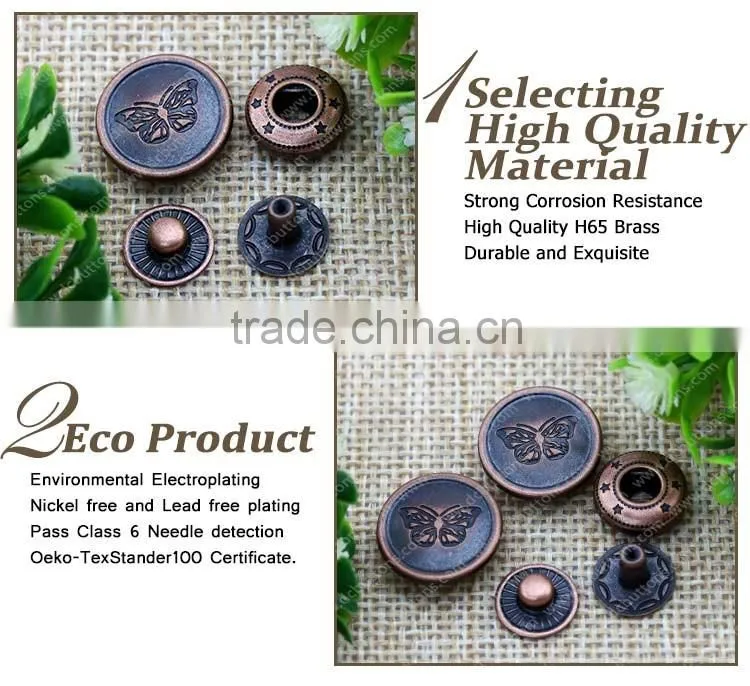 Wholesale Button with Coat Fastener Fabric Covered Snap Button for Clothing