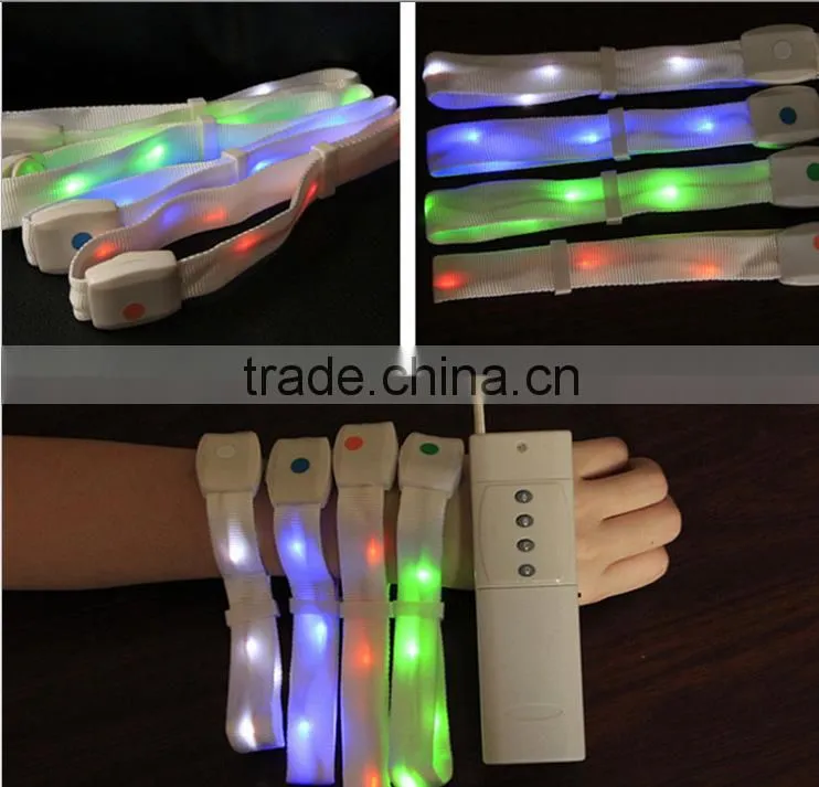 Radio controlled LED wristbands for concerts and live events