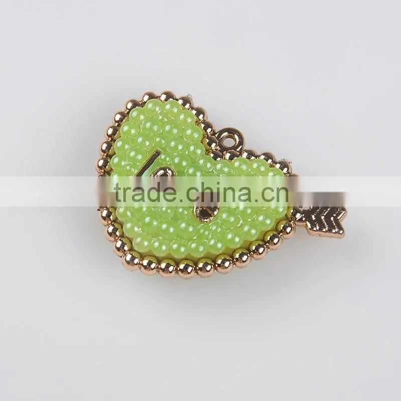New Products Full Rhinestones Brass Heart Shape Elegant Brooch For kids Indian Jewelry