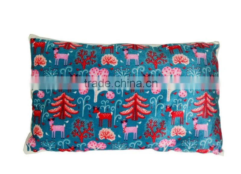 Fashion Panne Printed Christmas bolster pillow, indoor sofa decorative pillow