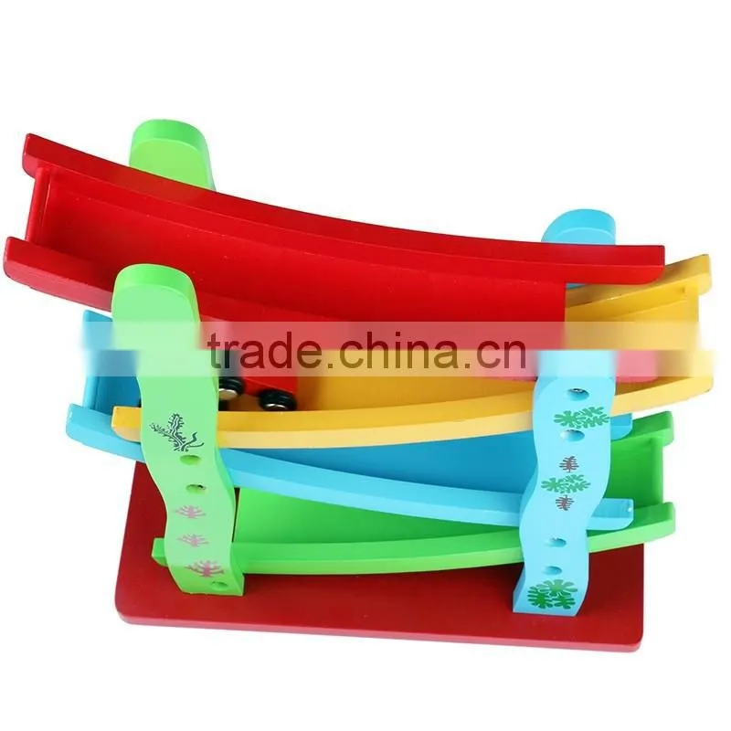 Wooden Childrens Toy Zig Zag Car Run Slider