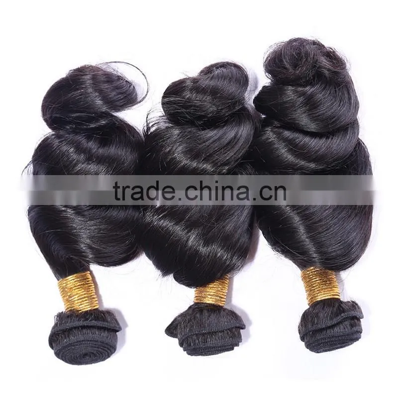 Wholesale top grade loose wave 100% brazilian human hair extension