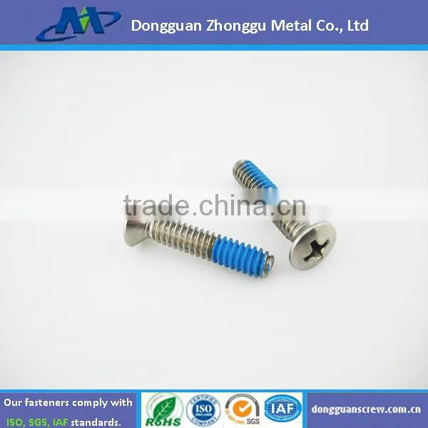 Stainless Steel screw , flat head recessed nylock machine screw with competitive price