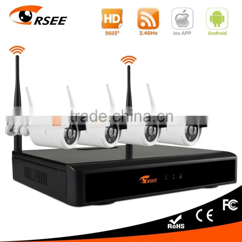 Onvif 1.0 High Quality 960P Wifi Network Recorder 4CH Wifi NVR Kits CCTV