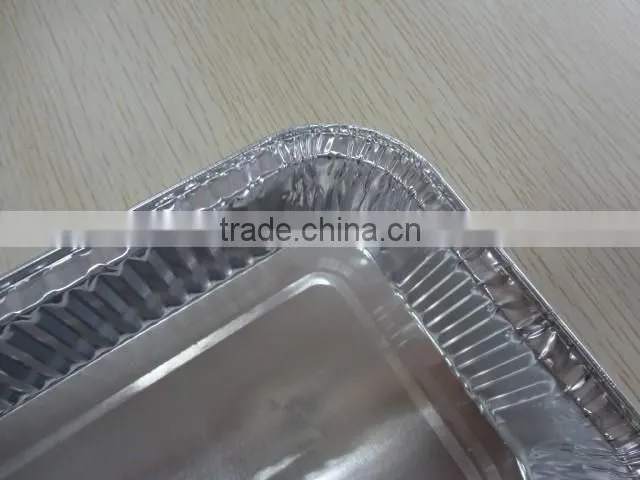 Silver aluminum foil container for food