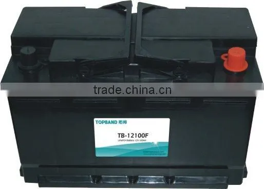 Automobile battery lifepo4 12V100Ah with SLA Casing TB-12100F