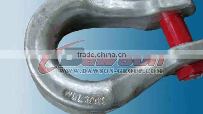 China Supplier 55-1500 ton heavy duty Flat Bow Shackle