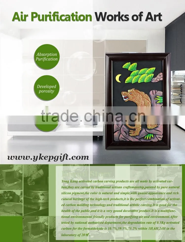 China folk art hand carved brave tiger famous animal paintings for living room decor