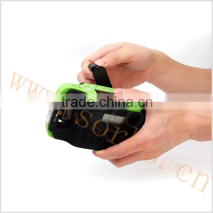 SORBO Energy Saving Solar Charge Radio With Hand Crank Portable Flashlight Radio