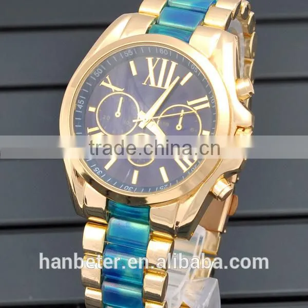 Golded man watches geneva limited edition quartz watch with water resistant