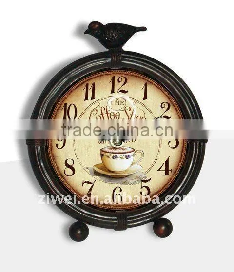 Decorative metal table clock with easel /Decorative metal table clock with easel/Decorative table top clock