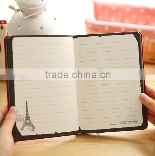High Quality Eiffel Tower Blank Notebook Hardcover Blank Notebook Cheap Bulk