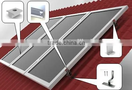 solar roof racking system,solar pitched tile roof aluminium solar mounting system