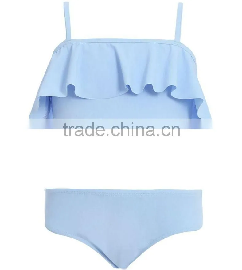 Comfortable nylon big flounce importers lovely girls 7-16 swimwear for kids