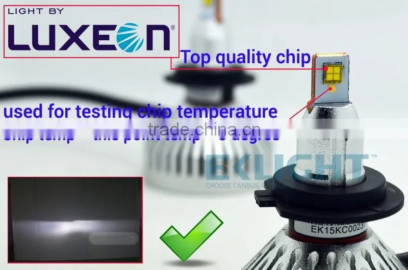 2015 EKLIGHT Smart System Wholesale 4800LM Best Dissipation Genuine Power Canbus wholesale H7 canbus led headlight