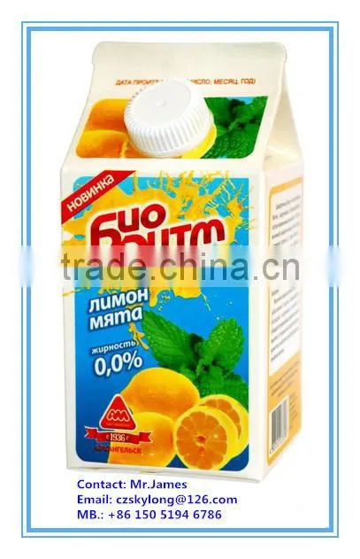 Gable Top Carton for Pasteurized Milks and Beverages