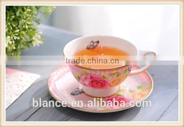 ceramic butterfly tea coffee cup and saucer set