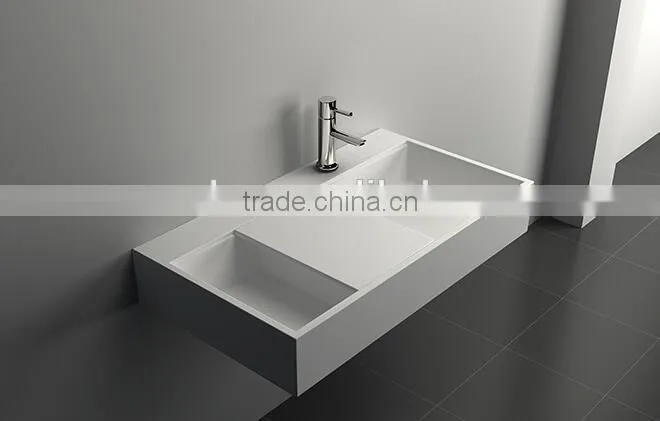 sanitary ware wall hung acrylic solid surface wash basin,Artificial Stone Washing Basin
