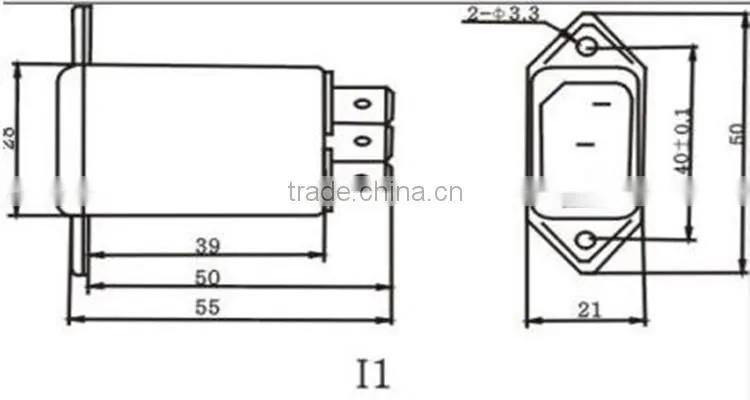 DAI2 10A with switch emc filter dual