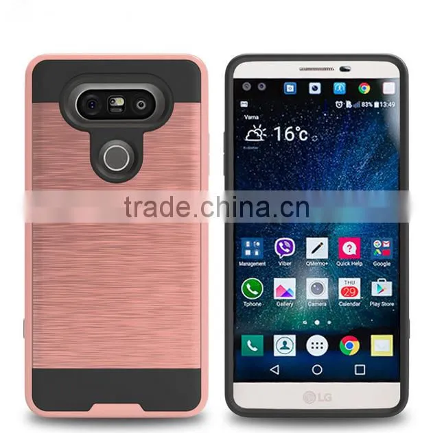 2016 Hybrid TPU+PC metal armor case for lg v20