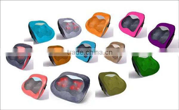 Electric shiatsu infrared massage cushion with kneading, rolling and vibrator