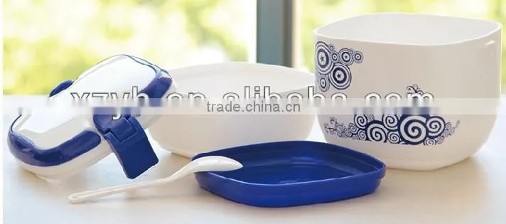 double layers fashion design lockable food storage container