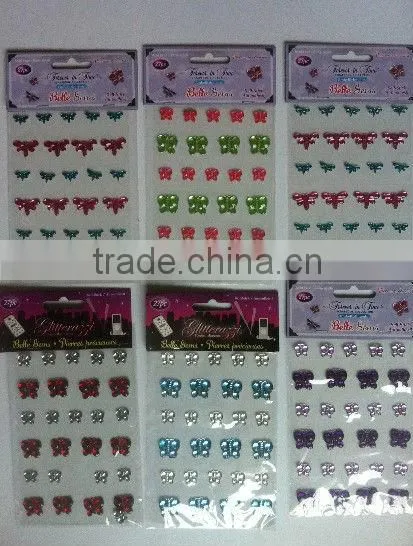Butterfly 3D crystal phone sticker