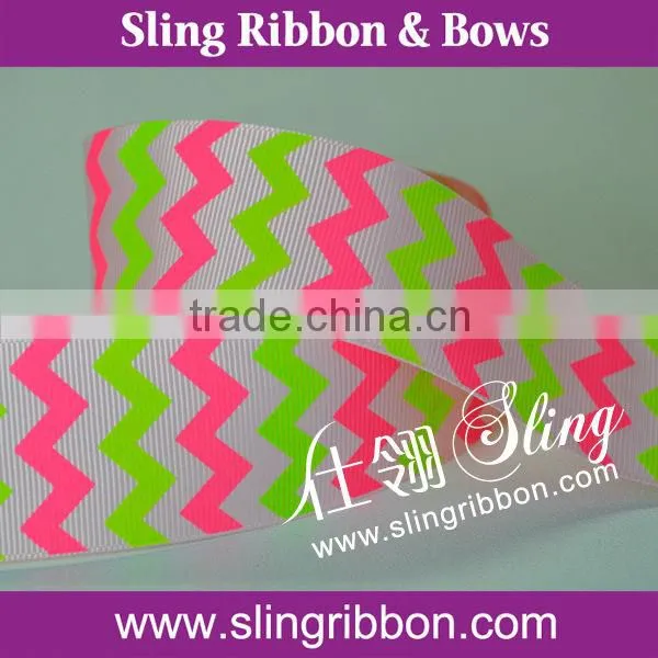 Hot Sale Printed Stripe Grosgrain Ribbon For Wholesale
