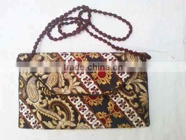 Ra re handmade embroidered tribal clutch bag india