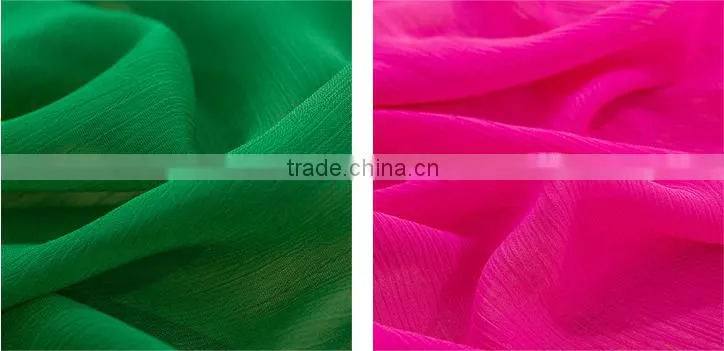 Polyester according pleated soft chiffon fabric