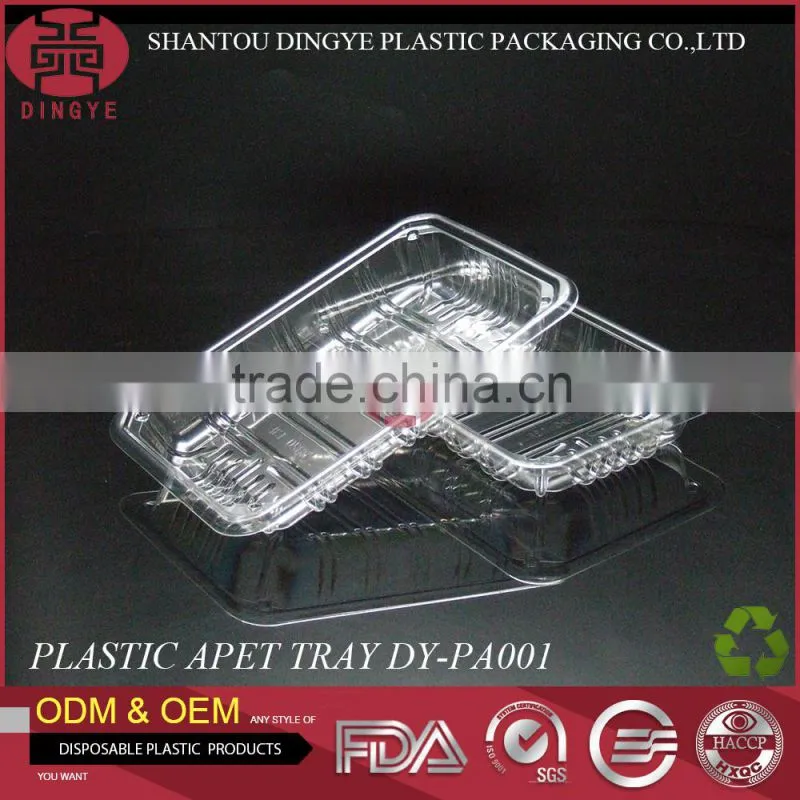 Custom APET Plastic Food Container with Lid Frozen Food Box Packaging XS-CYJ-001