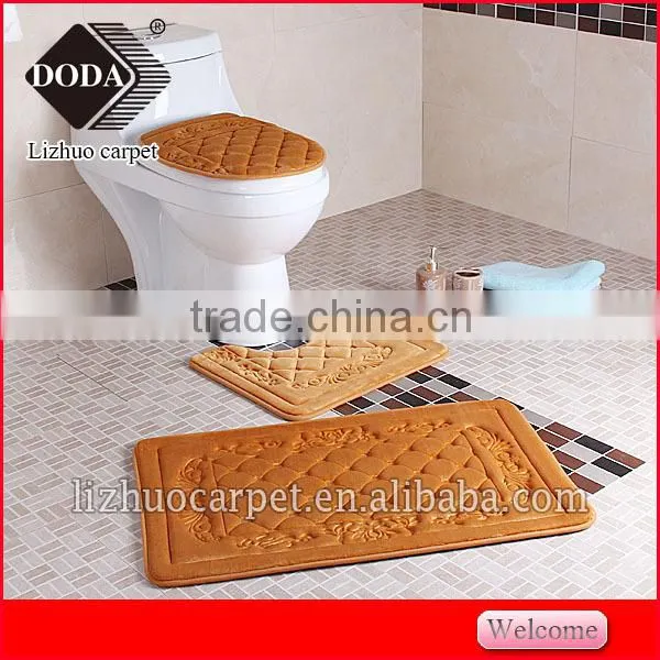nonslip microfiber bath rug printed memory foam