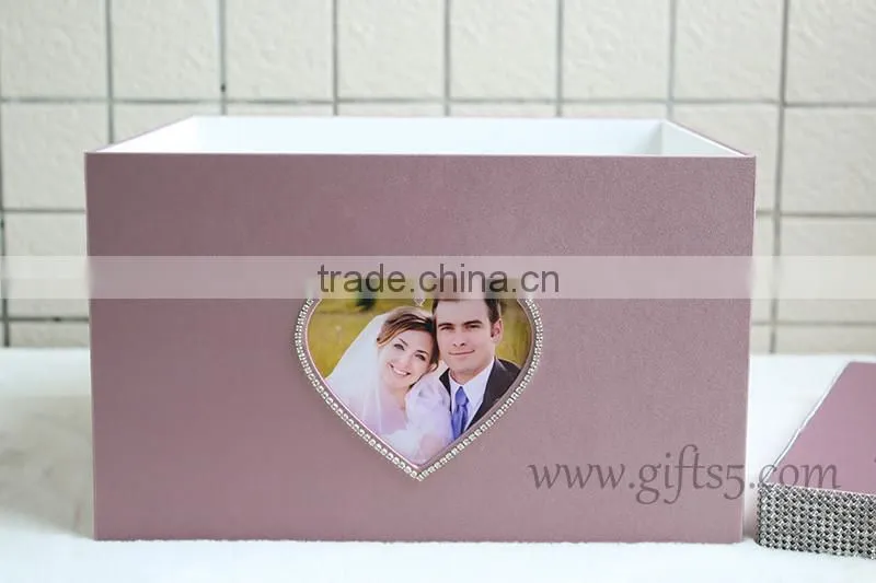 Luxury handmade wedding card holders with photo frame