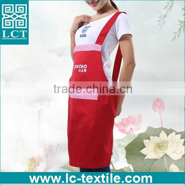 cheap promotional custom print plaid apron