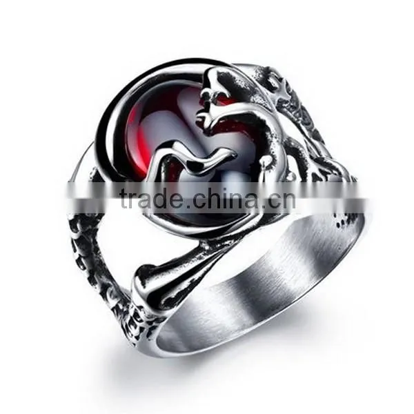 Top Quality Punk Exaggerated Titanium Steel Rings