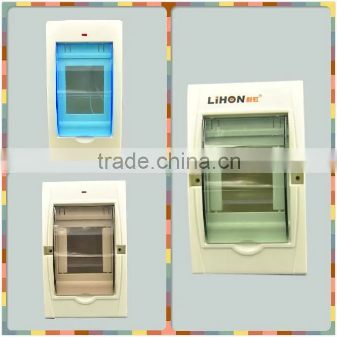2 way plastic mcb distribution box with light
