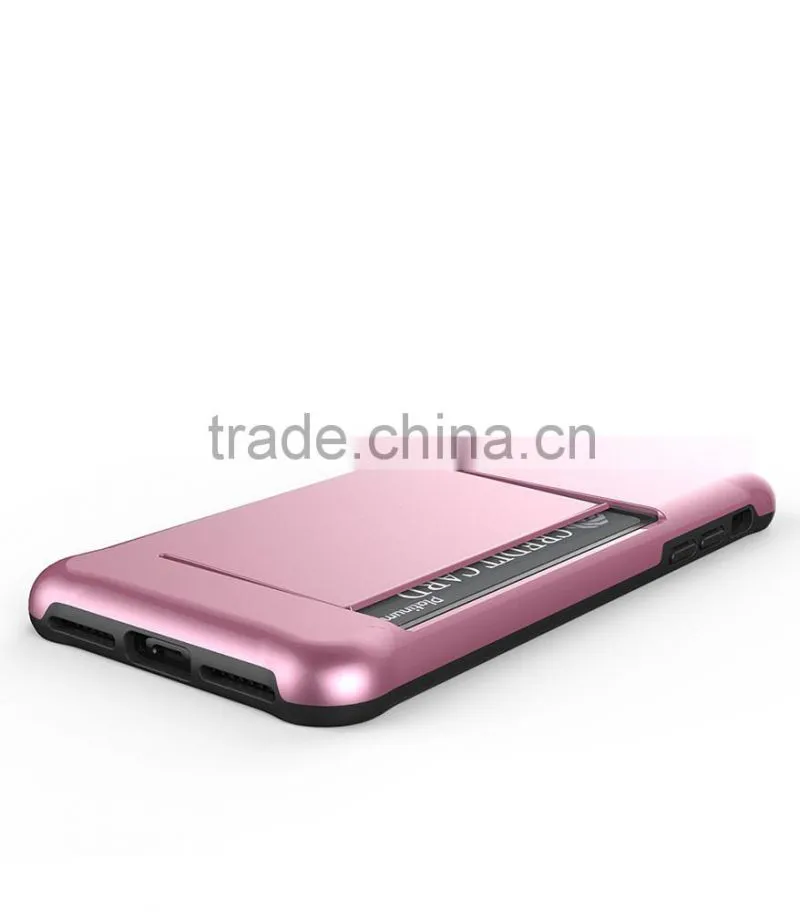 Back Card Mobile Phone case Double Layer PC case for Apple iPhone 7 Plus(5.5")