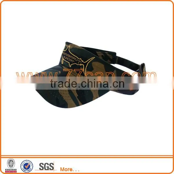 100% Cotton Camo Sun Visor Cap