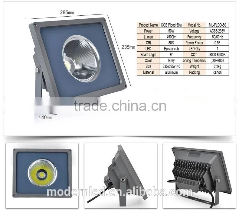 2016 new cob 50w half round wall light lamp lights