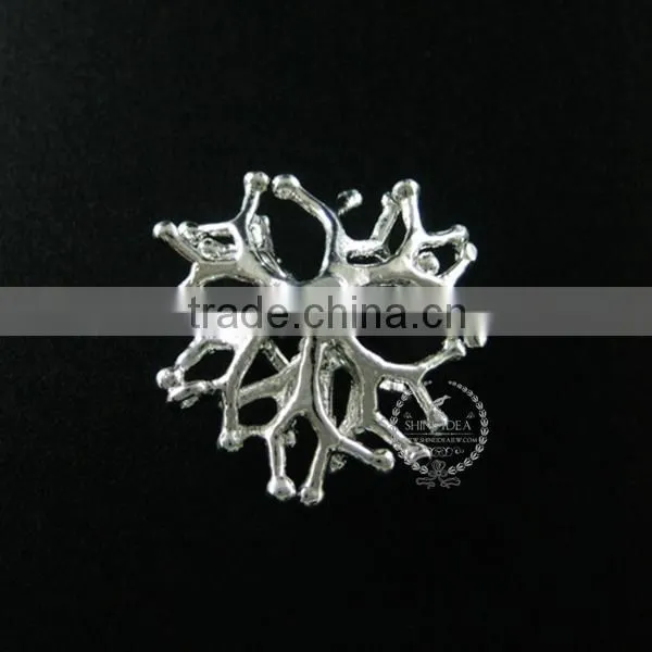 25*25mm silver plated brass coral branch pendant charm DIY supplies 1820279