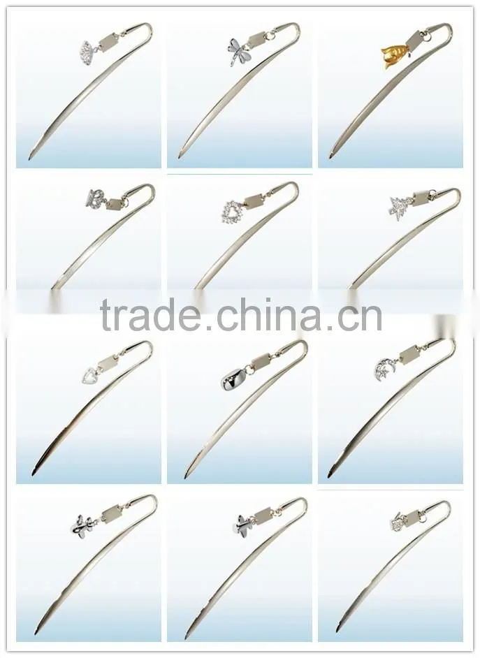 good quality porcelain pendant metal gift bookmark,3d bookmark for stundents