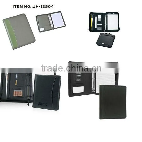Cheap faux leather dairy notebook organizer portfolio