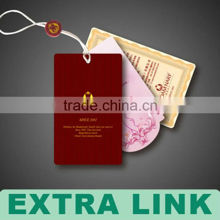 Colorful Garment Label, Cmyk Printing Cardboard Hang Tags For Jeans (We Supply Factory Price)